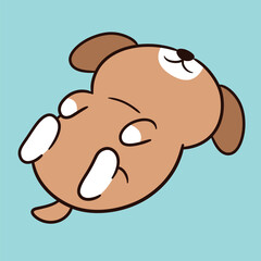 Cute and adorable puppy character cartoon