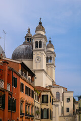 Venice Dorsoduro With Basilica Santa Maria Della Salute In Italy