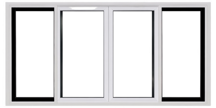 Isolated White Window Frame On Transparent Background Illustration