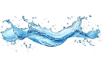 Realistic Illustration Of Blue Water Splash Isolated On Transparent Black Background