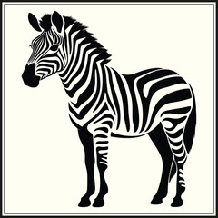 Obraz premium Zebra Silhouette, Animal