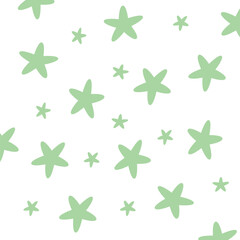 Green Stars Background