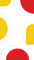 Red and Yellow Background Vertical Abstract Shapes