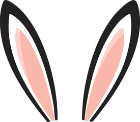 Fototapeta premium Bunny Ears Easter Vector