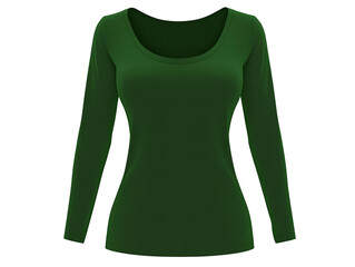 Realistic Green Long Sleeve Shirt Illustration Isolated Background