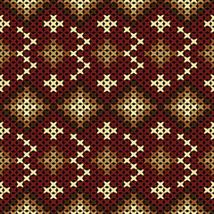 Knitted fabric design seamless. Knitting pattern illustration design for decoration, clothing, fabric texture