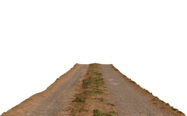 Empty dirt road leading into the distance