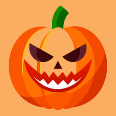 Traditional Halloween Pumpkin with Witch Hat – Classic Jack-o'-Lantern Vector Design