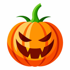 Traditional Halloween Pumpkin with Witch Hat – Classic Jack-o'-Lantern Vector Design