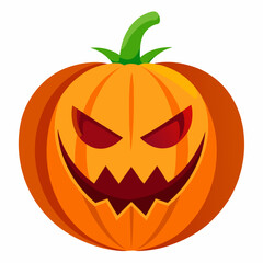 Traditional Halloween Pumpkin with Witch Hat – Classic Jack-o'-Lantern Vector Design