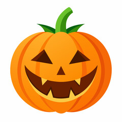 Traditional Halloween Pumpkin with Witch Hat – Classic Jack-o'-Lantern Vector Design