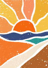 Groovy Abstract Background with Paint Splatter