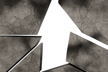 Cracked stone texture with a dark triangular shape