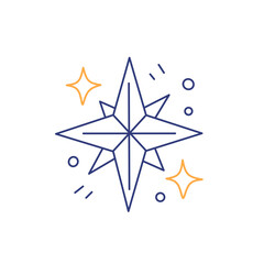 Obraz premium vector illustration of a christmas star