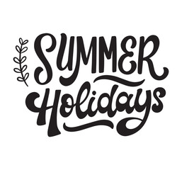 Set Summer lettering sticker 