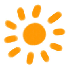 太陽の手描きイラスト