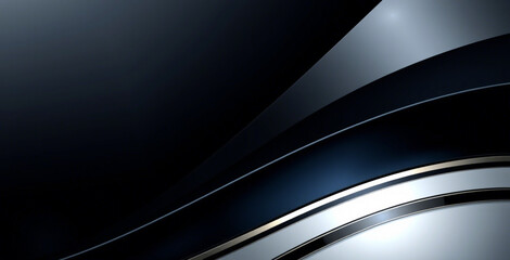 Modern black dark blue white abstract background. Minimal. Color gradient. Geometric shape. Lines stripe triangle angle 3d shadow. Design. Futuristic. Metal metallic effect.Light shine.Luxury premium
