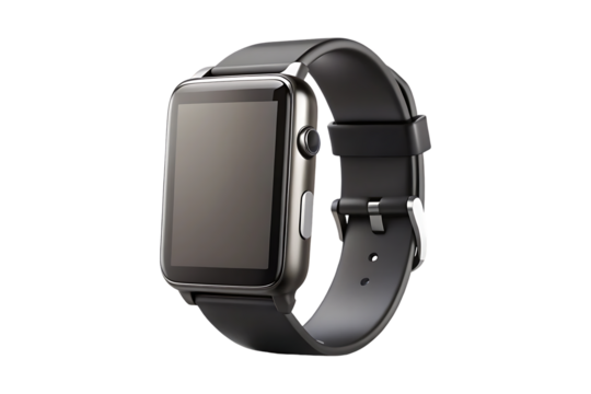 wrist smart watch isolated on transparent background 