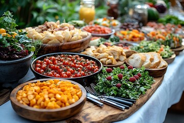 A Bountiful Buffet: Fresh, Vibrant Food Display
