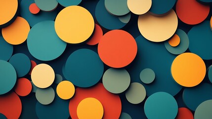 Abstract background with overlapping colorful circles. (5)
