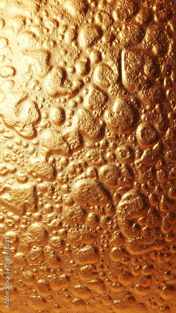 Poster Dynamic ripple effects on metallic gold and copper surfaces with varied textures and patterns