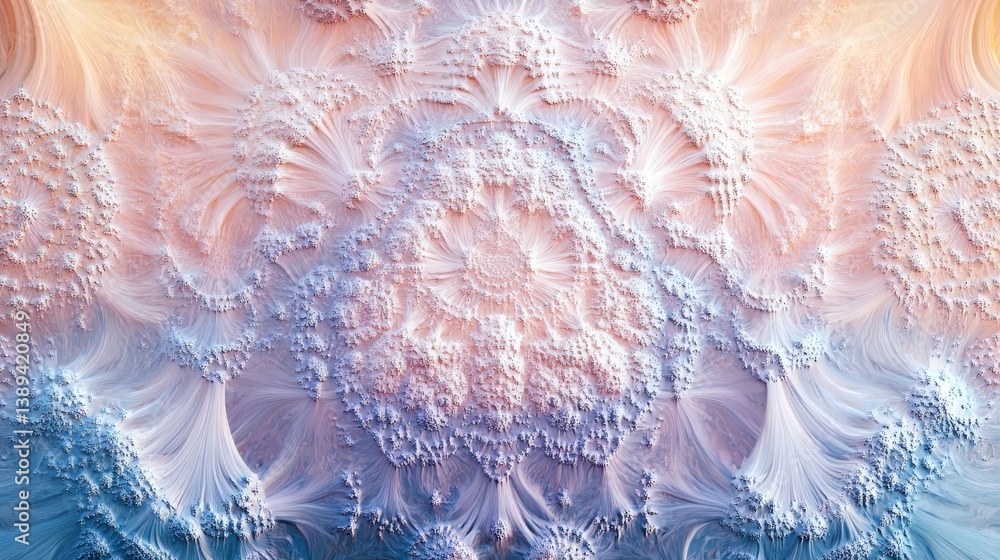 Poster A mesmerizing fractal-inspired abstract artwork with intricate repeating patterns in an endless, hypnotic loop
