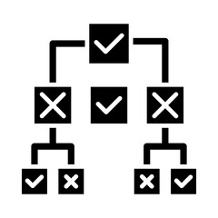 Decision Tree glyph icon