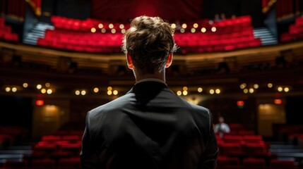 Fototapeta premium Public Speaking Confidence: The presence and self-assurance required to communicate effectively in front of an audience, ensuring that the message is impactful and credible. 