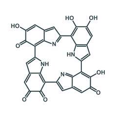 Chemical structure of melanin