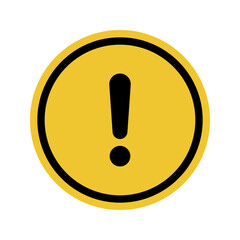 Caution warning sign. Exclamation marks.