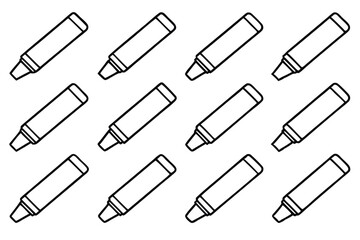 Highlighter Line Art Unique Sketch for Digital Art Illustration  