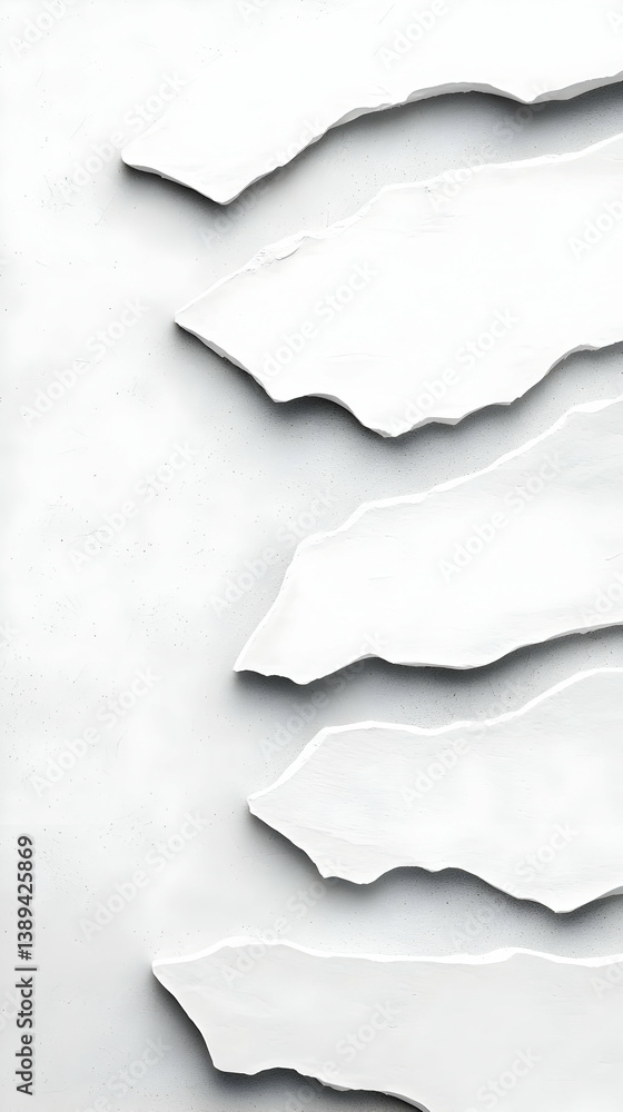Poster abstract white texture background with grey shadowed layers