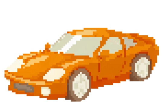 Pixel Car Decoration Illustration - Powered by Adobe