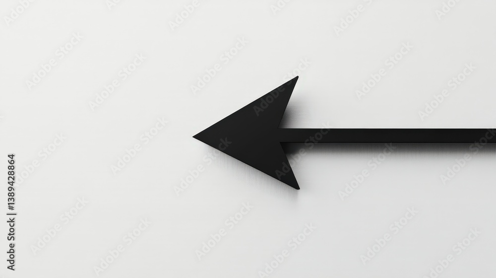 Poster a minimalist design featuring a sharp black arrow cutting through a white canvas.
