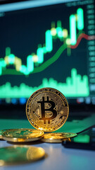 Bitcoin Surges to $100,000: A Striking Stock Photo for Financial News, Investment Blogs, and Cryptocurrency Marketing