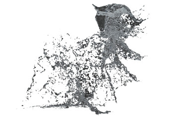 Abstract, flowing form, resembling a creature or landscape