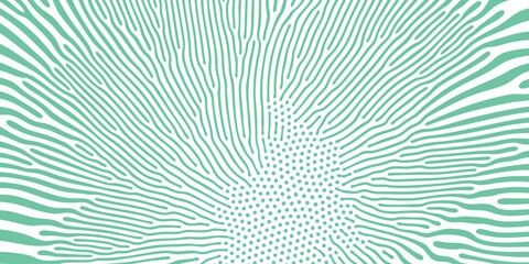 Abstract organic pattern background or diffusion reaction pattern. Vector green irregular organic lines on white background
