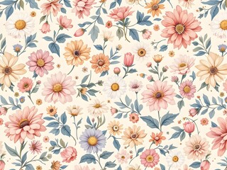 Colorful watercolor floral background 