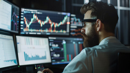 Team of male bookkeepers people working with balance sheet to analyze problems and find solutions to develop business organization and company's stock market system. Common stock and preferred stock