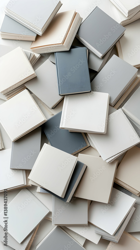 Poster neutral color palette samples: a stack of square tiles