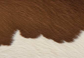 Brown and white cowhide close-up