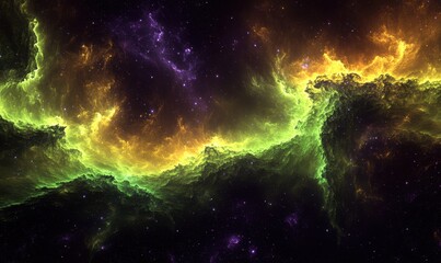 Fototapeta premium Cosmic Nebula, swirling gases, space exploration, background stars, science fiction