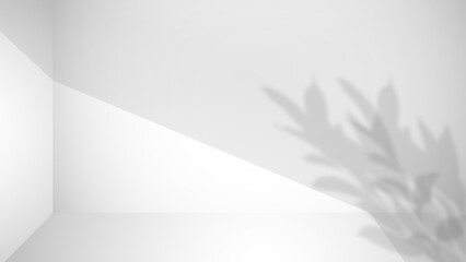 清潔で落ち着いた植物影のモダン空間  © Pens'K