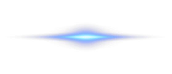 Png Glowing horizontal blue light line with radiant shine and beam effect. Futuristic energy streak with shimmer, flare, and neon glow. Perfect for digital highlights. Png illustration.