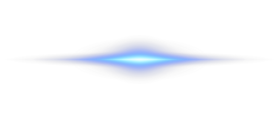 Png Glowing horizontal blue light line with radiant shine and beam effect. Futuristic energy streak with shimmer, flare, and neon glow. Perfect for digital highlights. Png illustration.