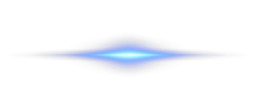 Png Glowing horizontal blue light line with radiant shine and beam effect. Futuristic energy streak with shimmer, flare, and neon glow. Perfect for digital highlights. Png illustration.