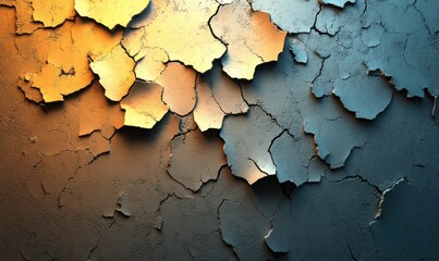 Obraz premium Cracked paint texture, abstract background, studio shot, design element