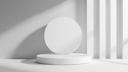 Minimalist white podium display (1)