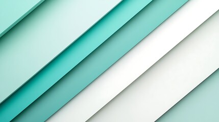 Obraz premium Abstract diagonal teal and white stripes.