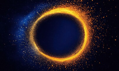 Glowing cosmic ring, space background, abstract design, digital art, perfect for websites